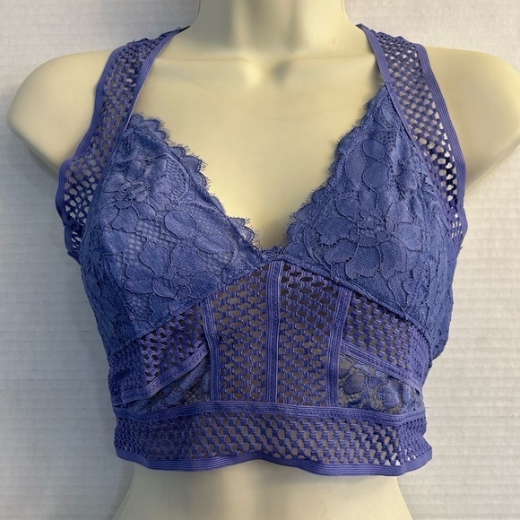 Free People intimates Pretty Lace Brami wire free Bralette Sz-S. U5 - Picture 3 of 8
